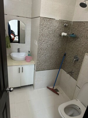 Bathroom in 3 BHK Apartment at Dhakoli – for Rent