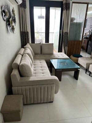 Living Room in 3 BHK Apartment at Dhakoli – for Rent