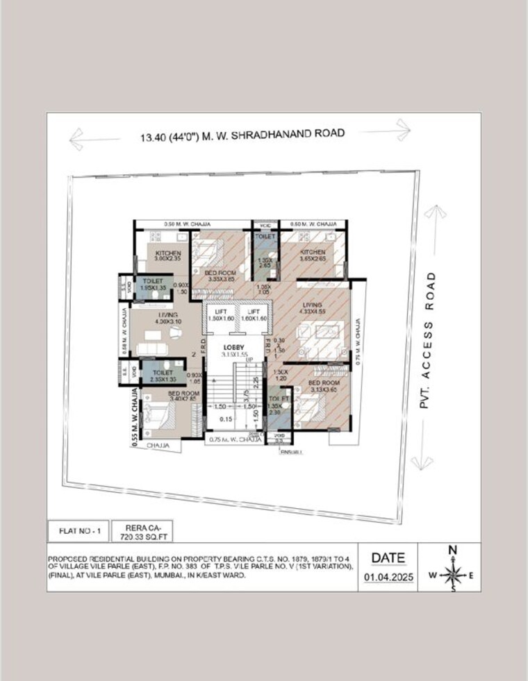 Floor Plan, siddhi-elite 1 Bedroom 430 Sq.Ft. Apartment In Vile Parle East Mumbai 10681965