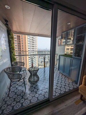 Balcony in 2.5 BHK Apartment at DB Woods, Goregaon East – for Rent