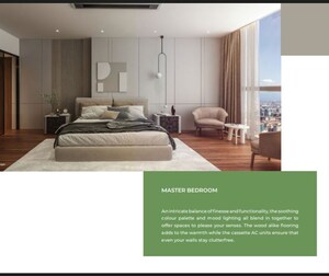 Bedroom in 4 BHK Apartment at Kasturi The Balmoral Hillside, Baner – for Sale