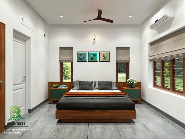 Bedroom, ottapalam 2 Bedroom 1200 Sq.Ft. Villa In Ottapalam Palakkad 10682161