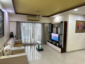 Living Room in 3 BHK Apartment at National Sea Queen Excellency, Nerul – for Rent