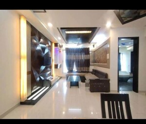 Living Room in 2 BHK Apartment at The Wadhwa Palm Beach Residency, Nerul Sector 4 – for Rent
