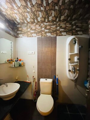 Bathroom in 3 BHK Apartment at Regency Towers, Kavesar – for Rent