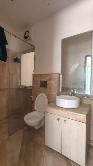 Bathroom in 3 BHK Builder Floor at Ansal API Esencia, Sector 67 – for Rent