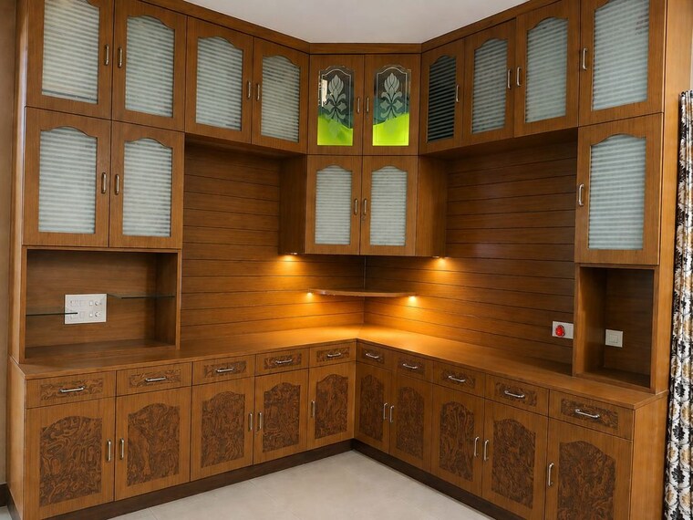 Kitchen, vip road 3 Bedroom 1960 Sq.Ft. Apartment In Vip Road Zirakpur 10682427
