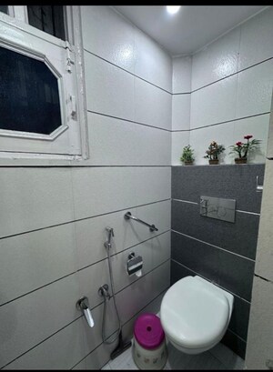 Bathroom in 1 BHK Builder Floor at Manimajra – for Rent