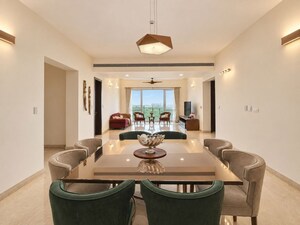 Dining area in 4 BHK Apartment at Prestige White Meadows, Whitefield – for Rent