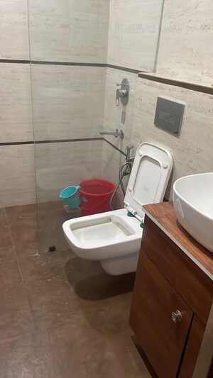 Bathroom in 3 BHK Apartment at Patiala Road – for Rent