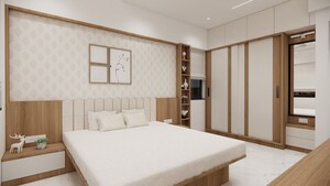 Bedroom in Studio Apartment at Mahindra Nestalgia, Pimpri – for Rent