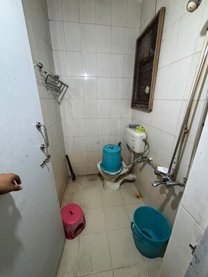 Bathroom in 1 BHK Apartment at Gods Heaven CHS, Powai – for Rent