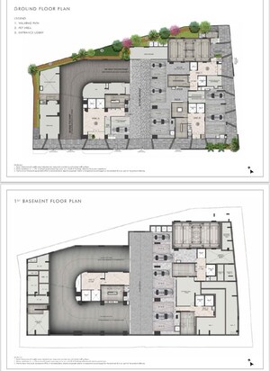 Floor Plan in 3 BHK Apartment at Rustomjee Prive, Bandra East – for Sale