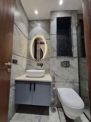 Bathroom in 3 BHK Builder Floor at Sushant Lok I – for Rent