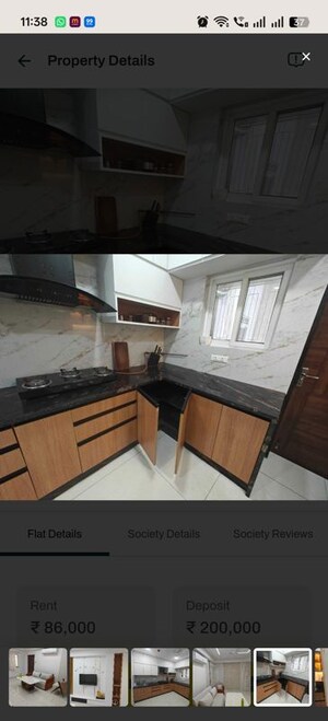 Kitchen in 3 BHK Apartment at My Home Tarkshya, Kokapet – for Rent