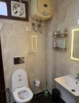 Bathroom in 3 BHK Builder Floor at Subhash Nagar – for Rent