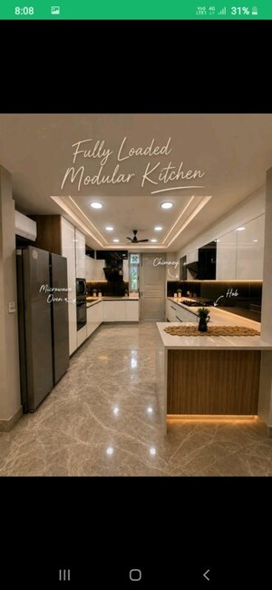 Kitchen in 4 BHK Apartment at DLF Trinity Towers, Dlf Phase V – for Rent