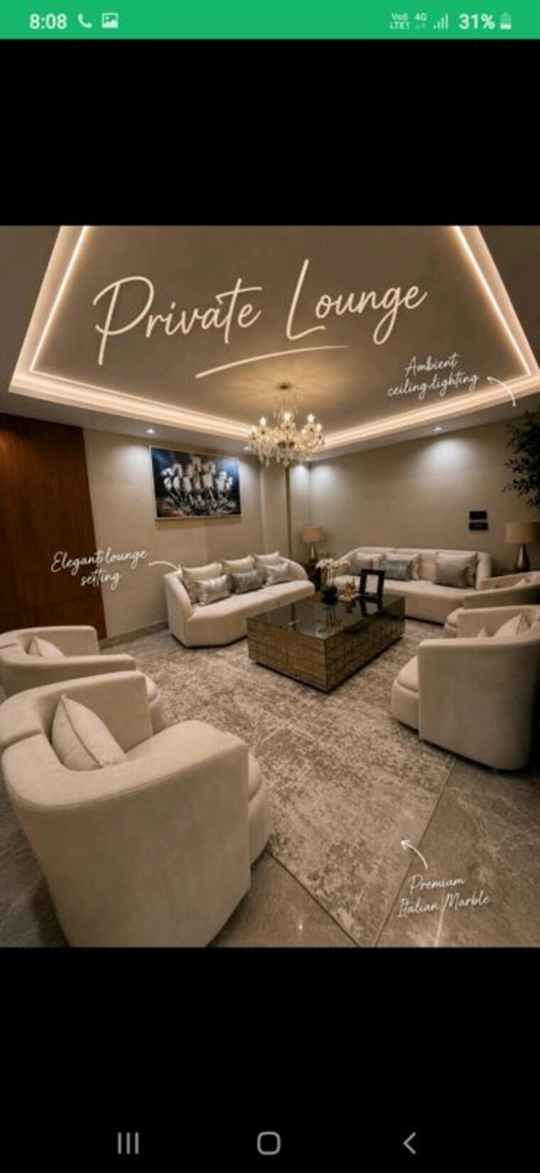 Living Room, dlf-trinity-towers 4 Bedroom 2558 Sq.Ft. Apartment In Dlf Phase V Gurgaon 10682620