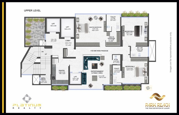 Floor Plan, platinum-park-reach 3 Bedroom 1452 Sq.Ft. Apartment In Bandra West Mumbai 10682693