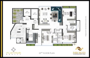 Floor Plan in 3 BHK Apartment at Platinum  Park Reach, Bandra West – for Sale
