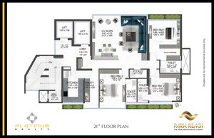Floor Plan in 3 BHK Apartment at Platinum  Park Reach, Bandra West – for Sale