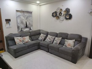 Living Room in 3 BHK Apartment at Crown Whistling Woods, Kokapet – for Rent