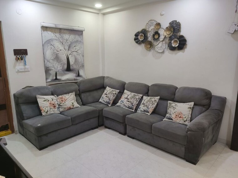 Living Room, crown-whistling-woods 3 Bedroom 1900 Sq.Ft. Apartment In Kokapet Hyderabad 10682891