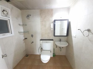 Bathroom in 2.5 BHK Apartment at Mantri Lithos, Thanisandra – for Rent