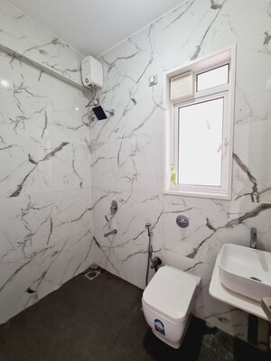 Bathroom in 3 BHK Apartment at Adani Ten BKC, Bandra East – for Rent