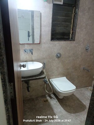 Bathroom in 1 BHK Apartment at Parinee Essence, Kandivali West – for Rent