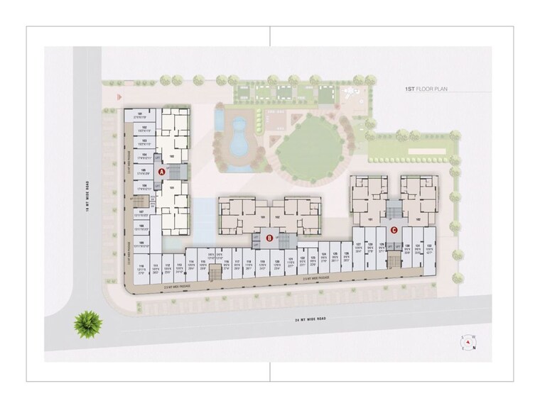Master Plan, sargasan 3 Bedroom 272 Sq.Yd. Apartment In Sargasan Gandhinagar 10683123