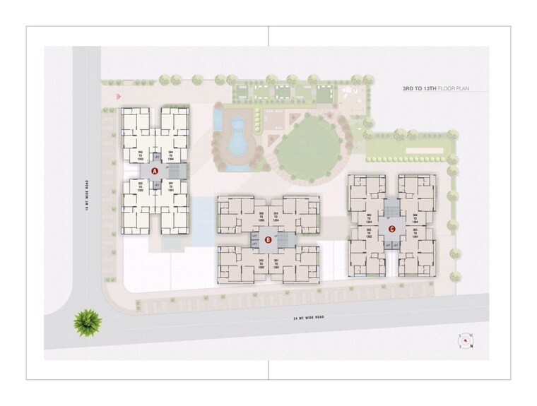 Master Plan, sargasan 3 Bedroom 272 Sq.Yd. Apartment In Sargasan Gandhinagar 10683123