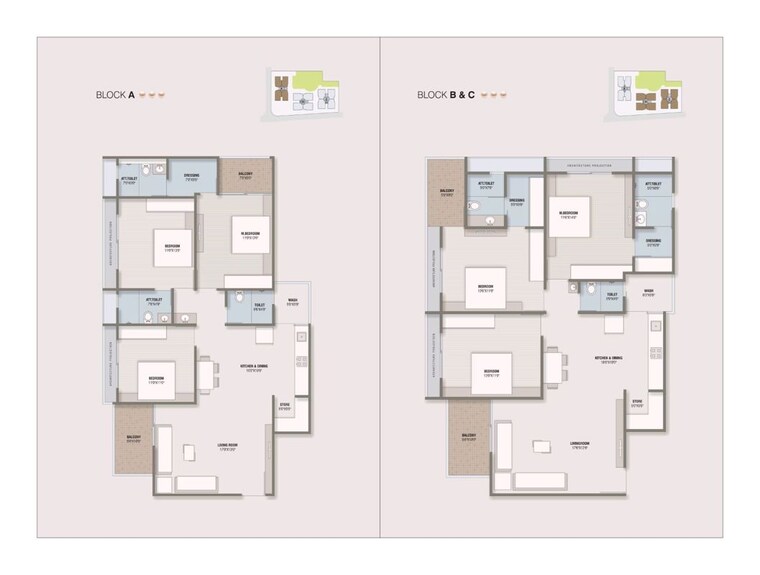 Floor Plan, sargasan 3 Bedroom 272 Sq.Yd. Apartment In Sargasan Gandhinagar 10683123