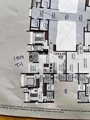 Floor Plan in 3 BHK Apartment at Runal Gateway, Ravet – for Sale