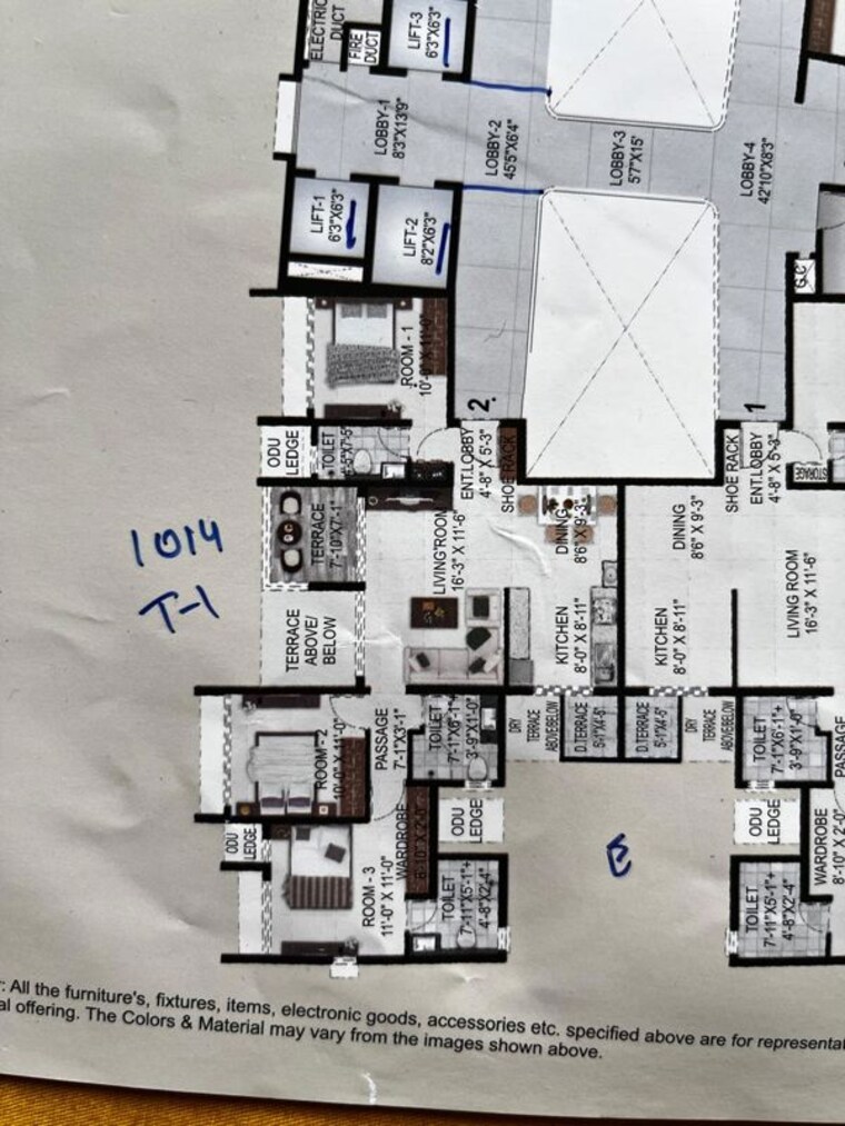 Floor Plan, runal-gateway 3 Bedroom 1013 Sq.Ft. Apartment In Ravet Pune 10683256