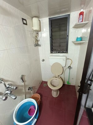 Bathroom in 1 BHK Apartment at Evergreen city, Mira Road – for Rent