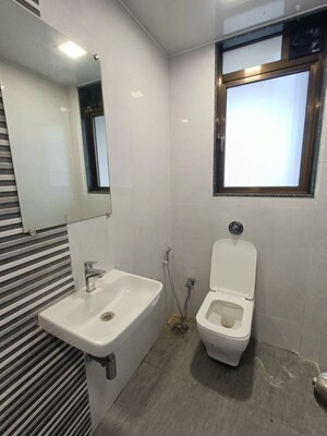 Bathroom in 3 BHK Apartment at Neminath Nemi Bhavan, Goregaon West – for Rent