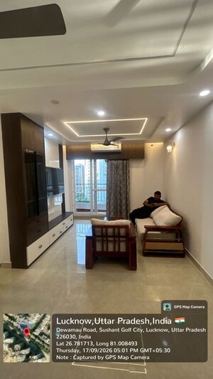 Living Room in 2 BHK Apartment at Rishita Mulberry Heights, Sushant Golf City – for Rent