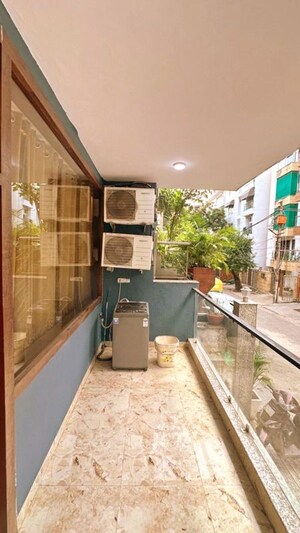 Balcony in 1 BHK Builder Floor at Greater Kailash – for Rent