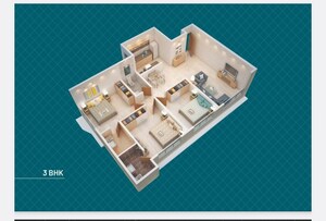 Floor Plan in 3 BHK Apartment at Rakshi Elanza, Andheri East – for Sale