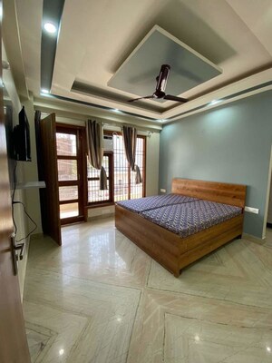 Bedroom in 2 BHK Builder Floor at Ansal Sushant Lok I, Sector 43 – for Rent