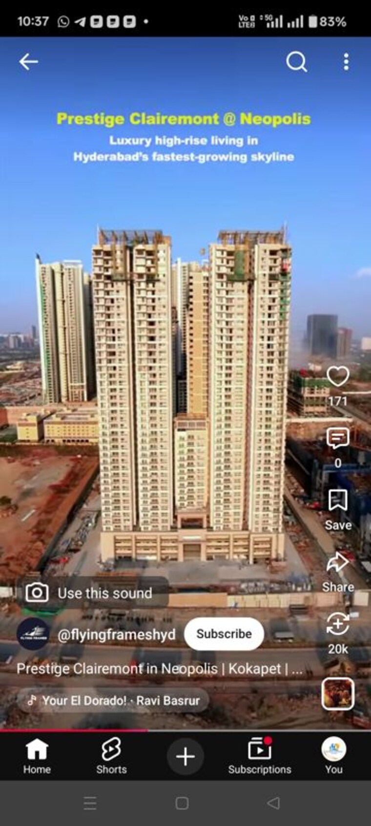 Exterior View, prestige-clairemont 3.5 Bedroom 2944 Sq.Ft. Apartment In Kokapet Hyderabad 10684442