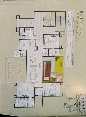 Floor Plan in 3 BHK Apartment at Marvel Zephyr, Kharadi – for Rent