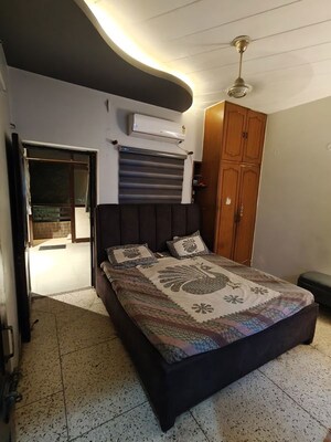 Bedroom in 3 BHK Builder Floor at Ramesh Nagar – for Rent