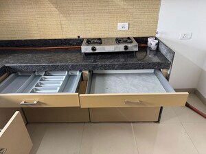 Kitchen in 3 BHK Apartment at Lodha Splendora River View, Ghodbunder Road – for Rent