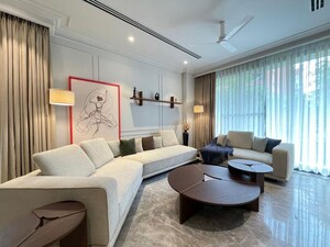 Living Room in 4 BHK Apartment at Vasant Vihar – for Rent