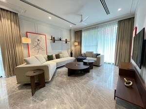Living Room in 4 BHK Apartment at Vasant Vihar – for Rent
