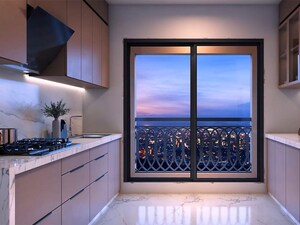 Kitchen in 2 BHK Apartment at Cosmos Senenity, Virar West – for Sale