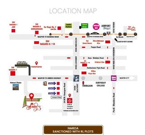  Plot – Map Location View at Sai Dham City, Umred - for Sale