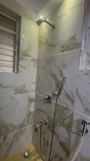 Bathroom in 2 BHK Apartment at Group Seven Rushi Heights, Goregaon East – for Rent